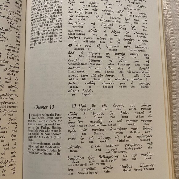 BIBLE THE NEW INTERNATIONAL VERSION INTERLINEAR GREEK-ENGLISH NEW TESTAMENT - Picture 8 of 11